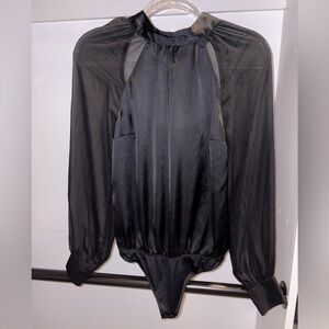 Women’s Small Abercrombie & Fitch Black Sheer bodysuit top